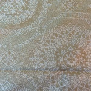 84 inch x 37 inch Cream mandala pattern curtains